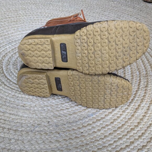 LL Bean 8" Shearling Lined Insulated Leather Lace Up Boots Women's 9.5 / 10 - Picture 10 of 12